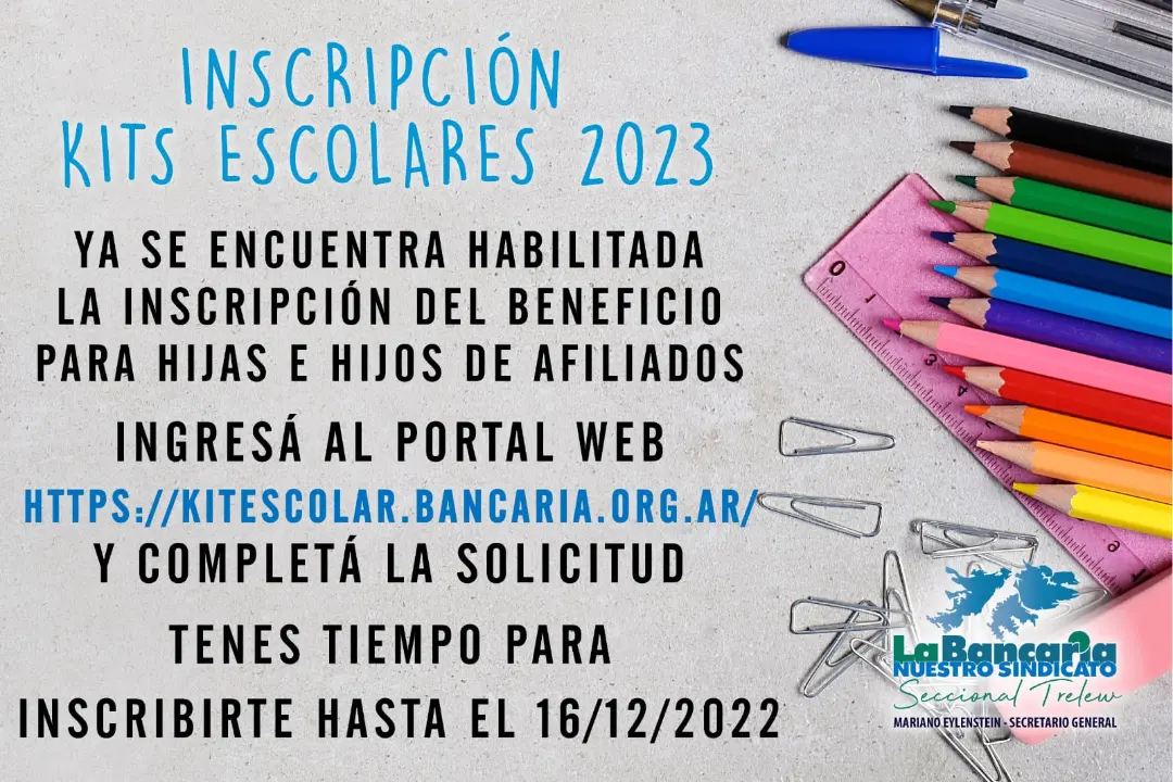 Kit Escolar 2024 – Asociación Bancaria Seccional Buenos Aires